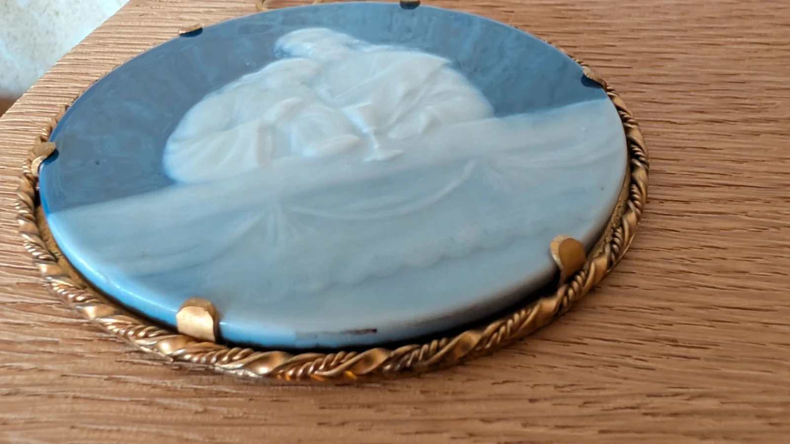 medaillon plaque porselein limoges camille tharaud het laatste avondmaal jesus jean blauw wit 10cm – photo 7